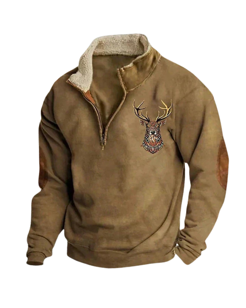 Warmer Fleece Pullover Herren Winter Halbzipp - BerlinGlamour