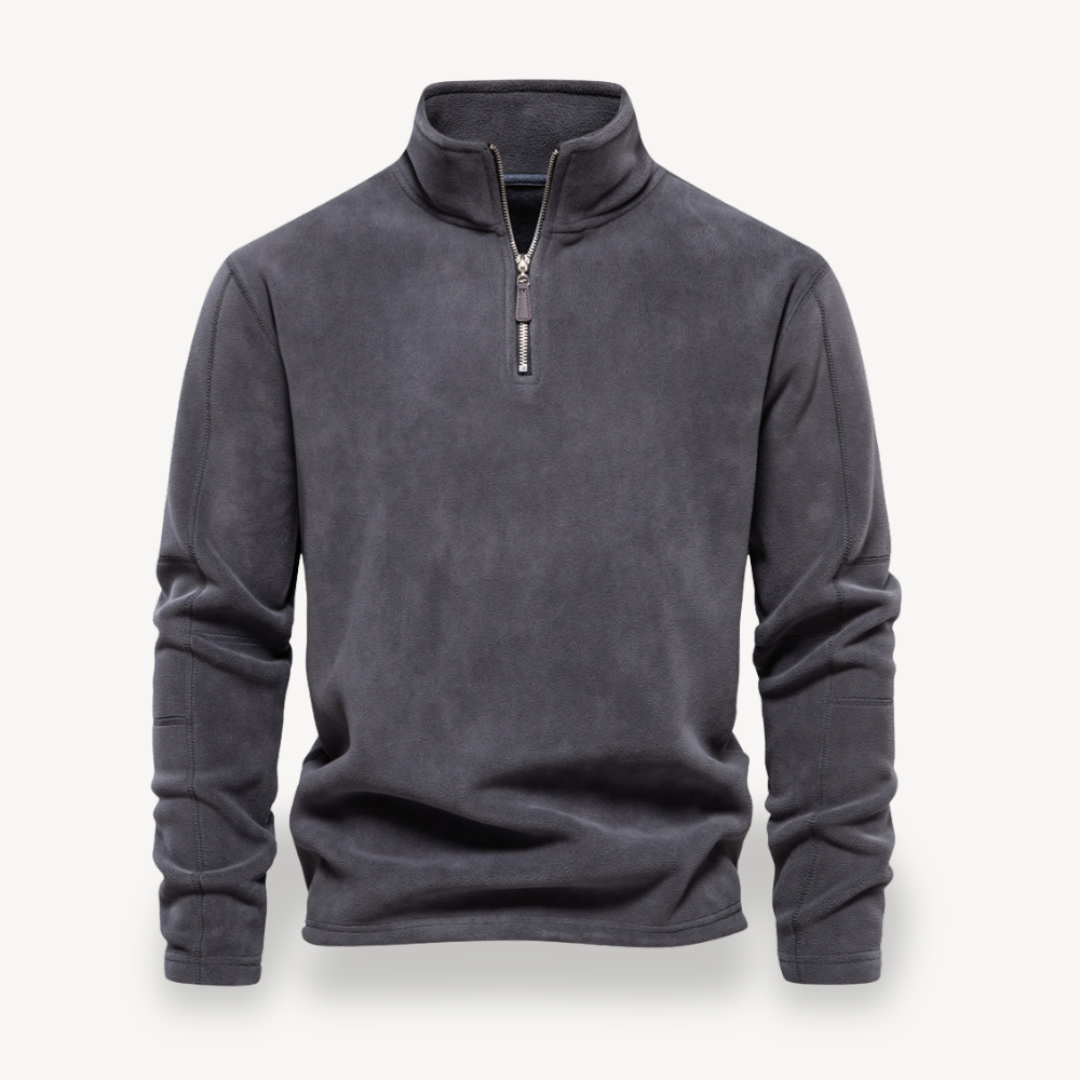 Fleece-Pullover mit Viertelreißverschluss für Herren | Loravelle 0