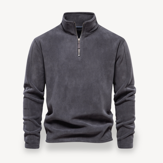 Fleece-Pullover mit Viertelreißverschluss für Herren | Loravelle 0