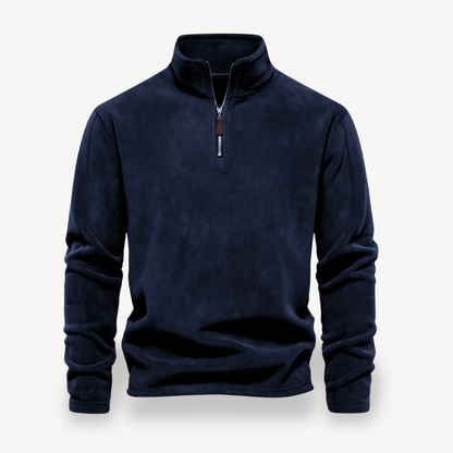 Fleece-Pullover mit Viertelreißverschluss für Herren | Loravelle 2