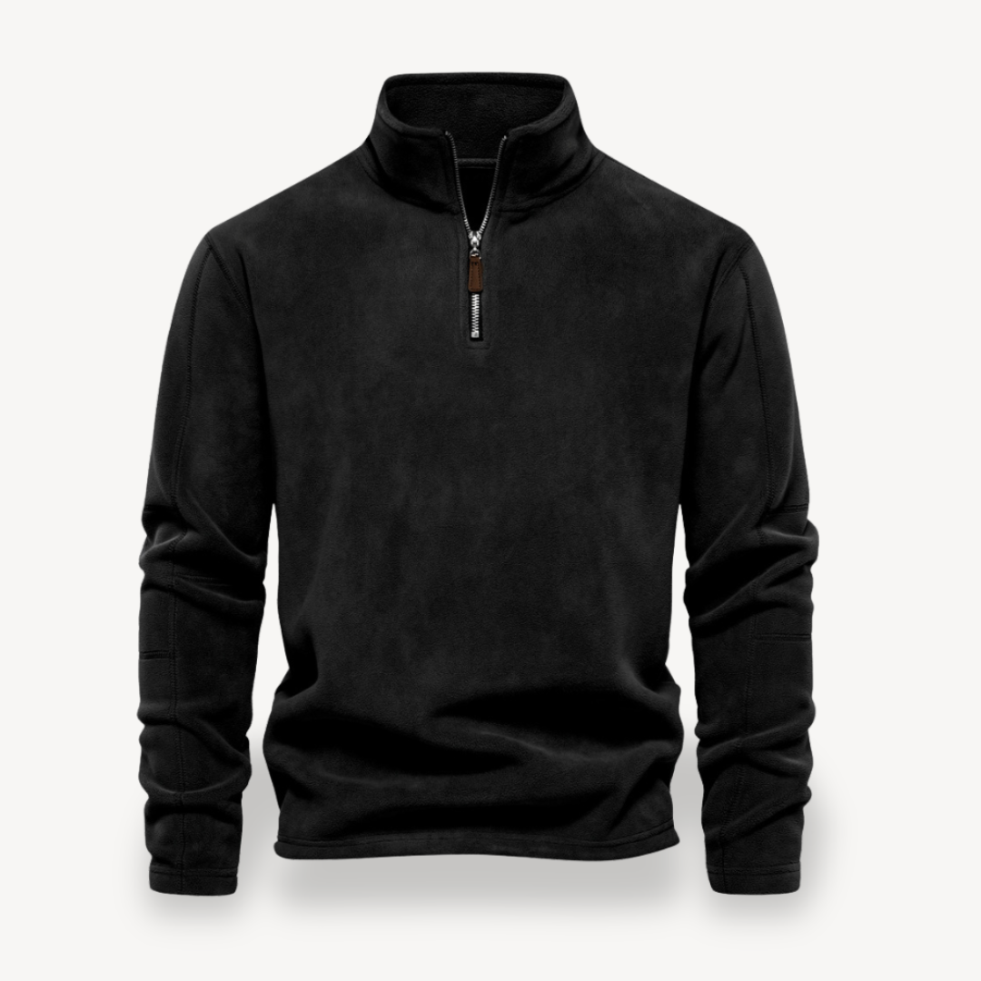 Fleece-Pullover mit Viertelreißverschluss für Herren | Loravelle 4