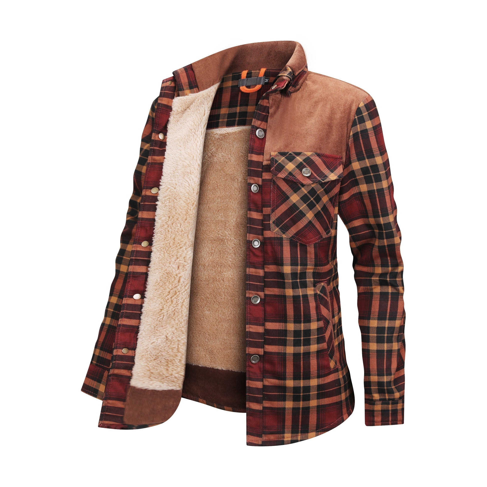 Herren Fleece Jacke Kariert Warm - BerlinGlamour