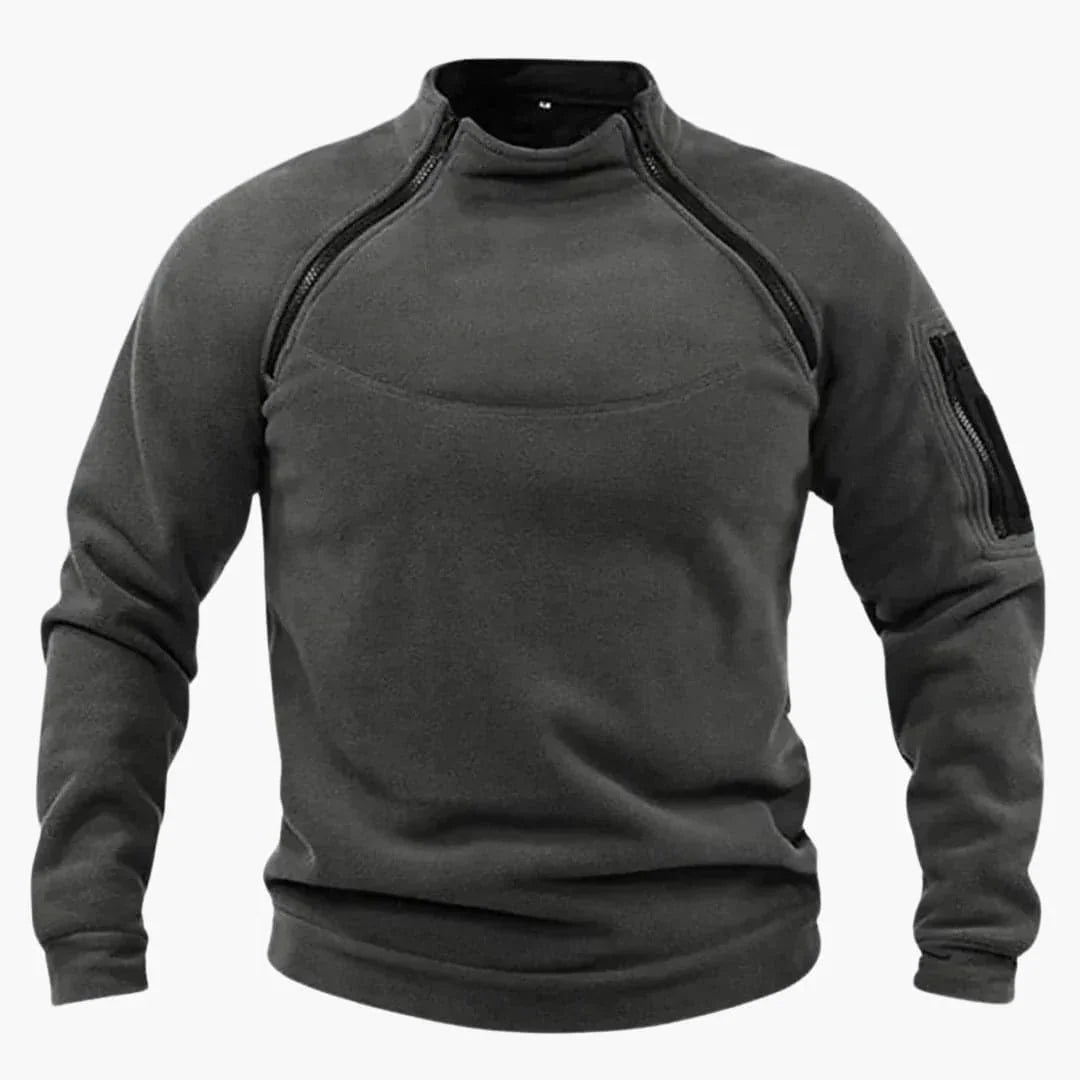 Fleece Pullover mit Reißverschluss für Herren 1