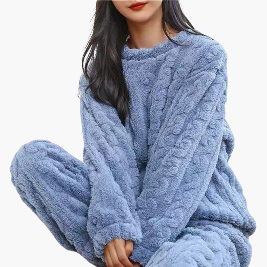 Fleece Schlafanzug Set für Damen 0