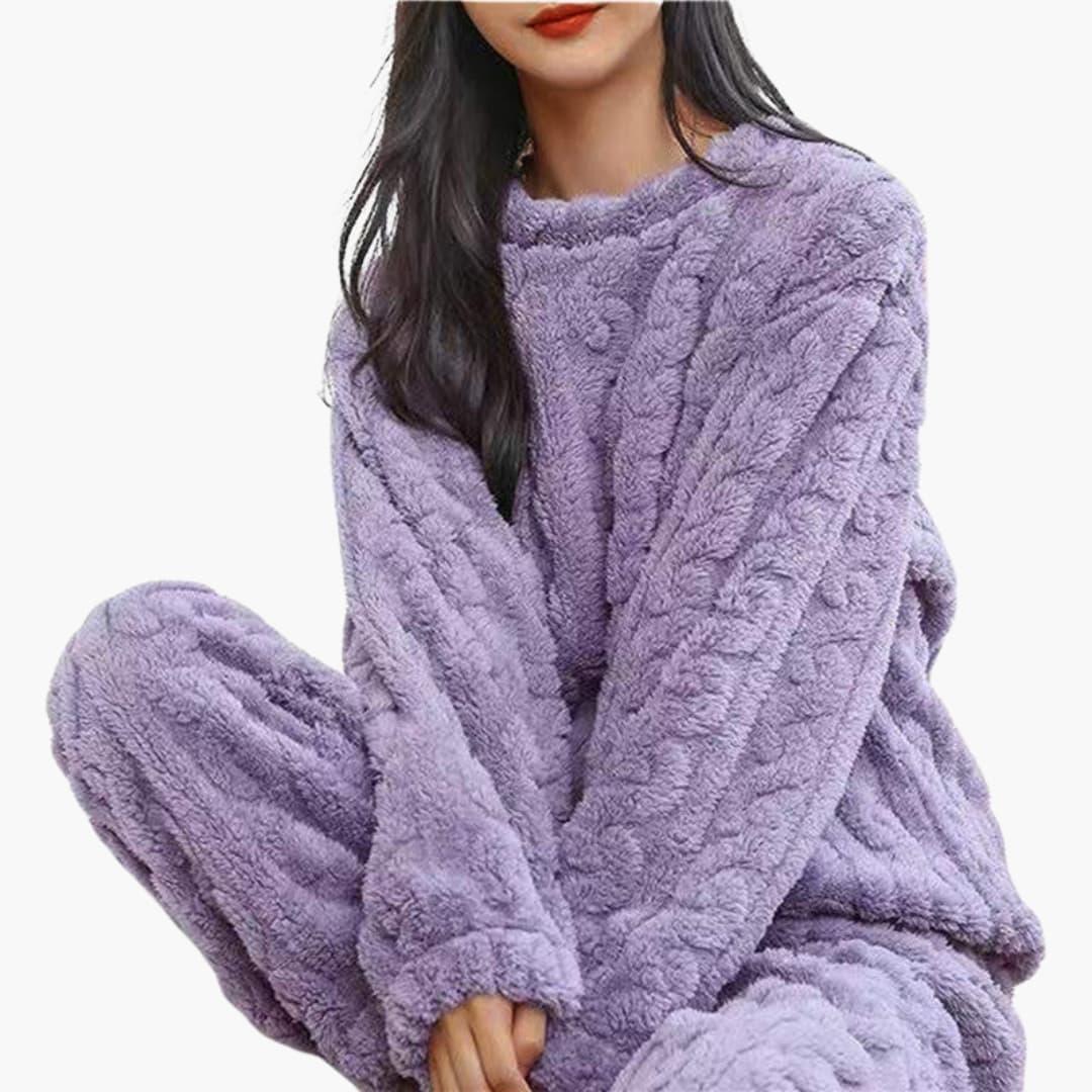 Fleece Schlafanzug Set für Damen 2