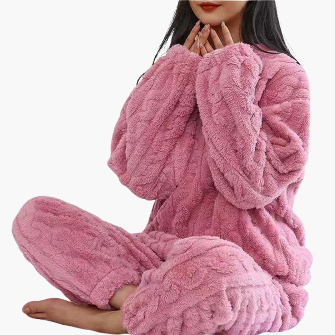 Fleece Schlafanzug Set für Damen 3