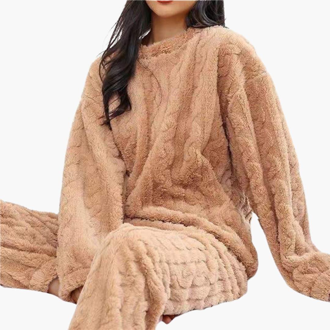 Fleece Schlafanzug Set für Damen 4