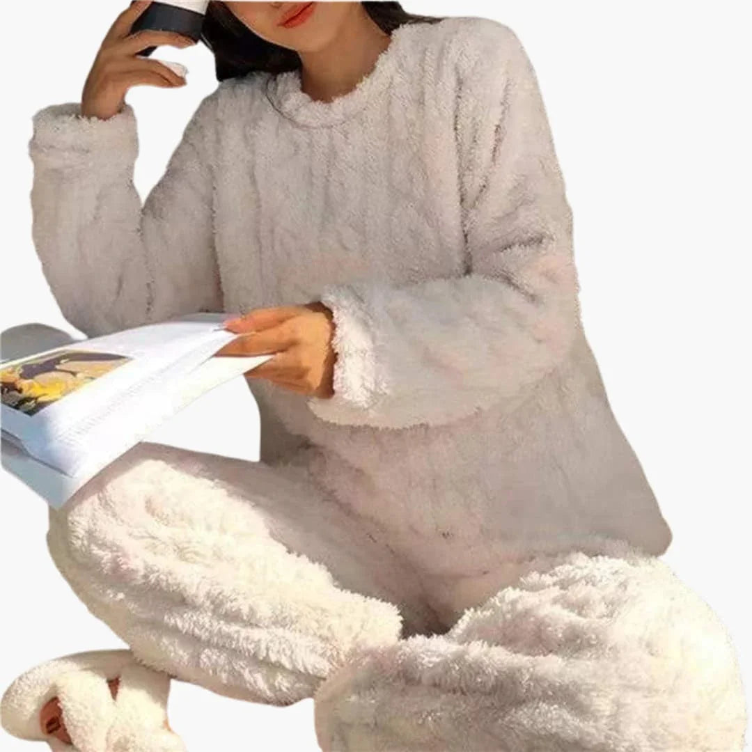Fleece Schlafanzug Set für Damen 5