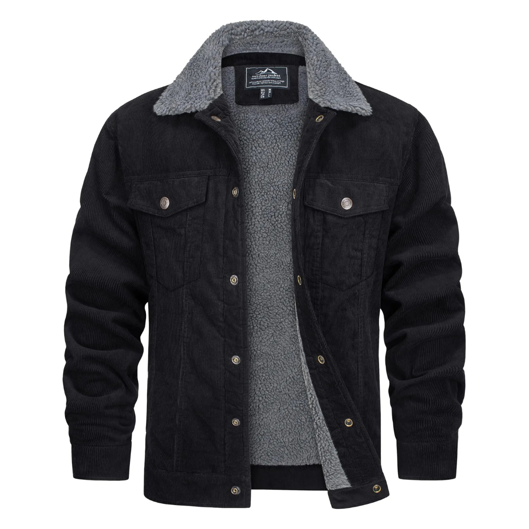 Herren Winterjacke Fleece Cord Regular Fit - BerlinGlamour