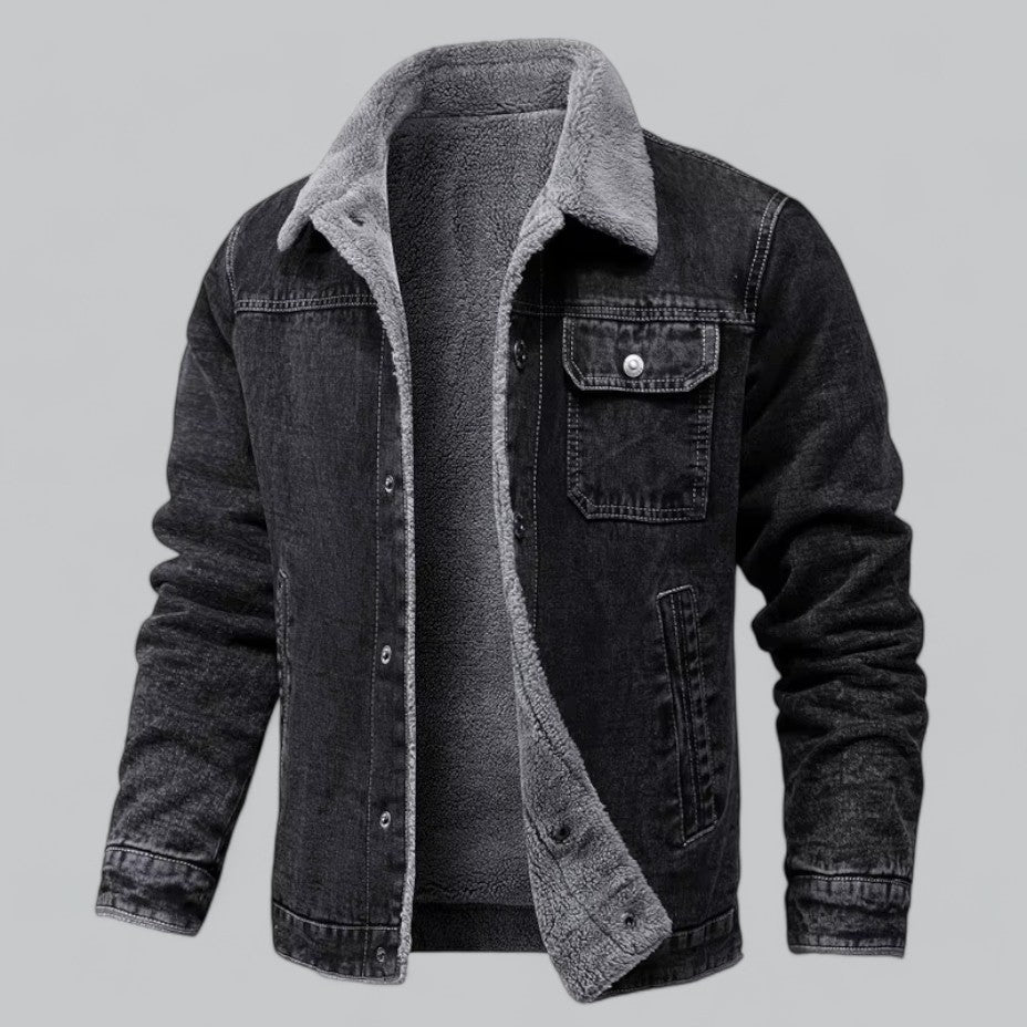 Fleecegefütterte Jeansjacke für Herren 0