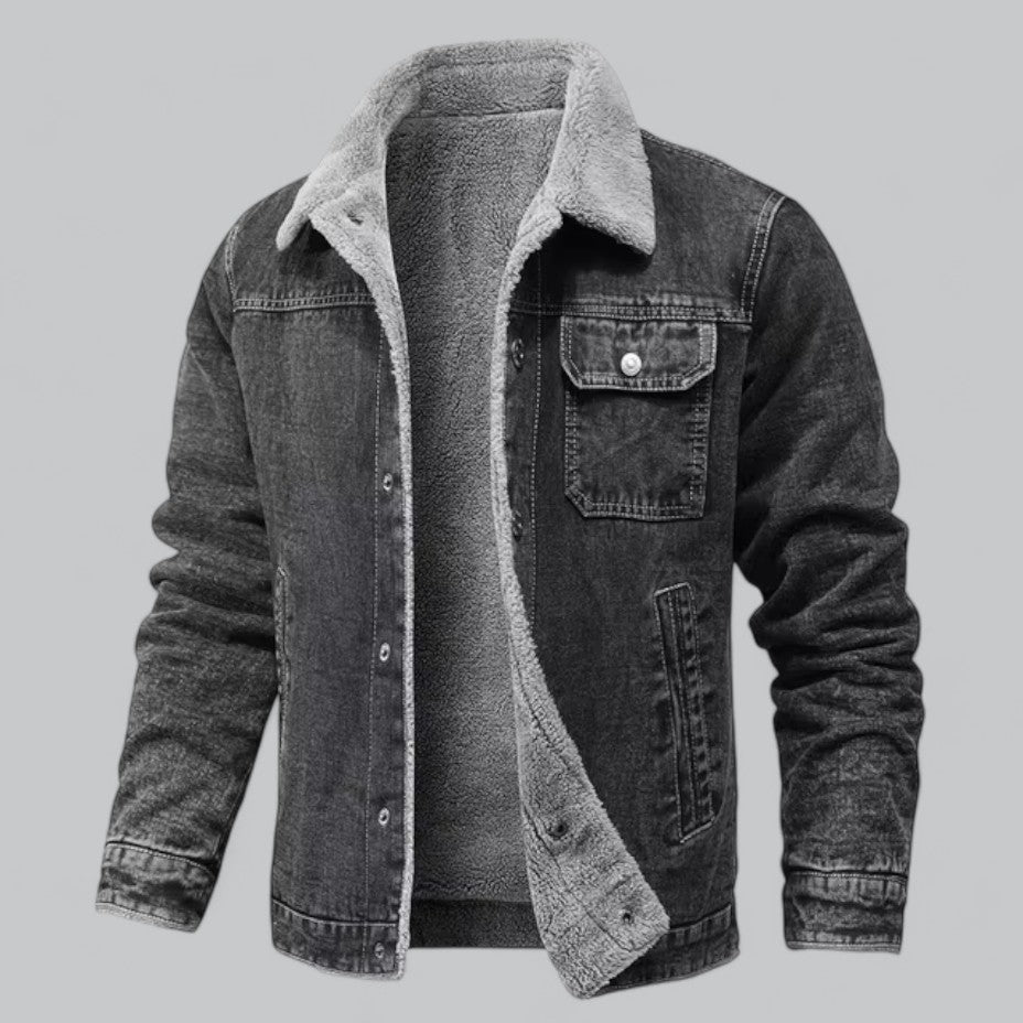 Fleecegefütterte Jeansjacke für Herren 1