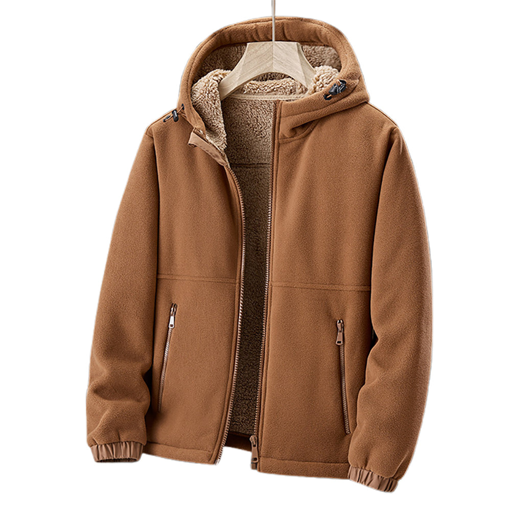 Herren Hoodie Warm Fleecegefüttert Reißverschluss Hoodie Winter - BerlinGlamour