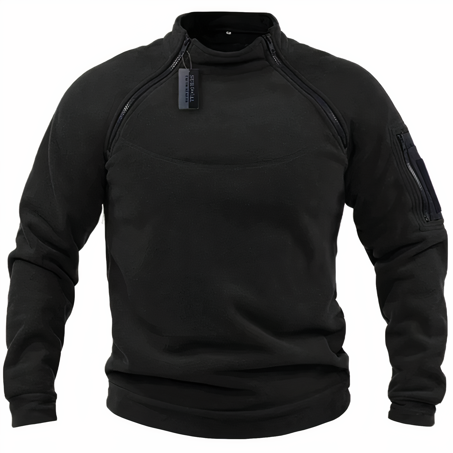 Herren Fleece Pullover Quarter Zip Sweater Warm - BerlinGlamour
