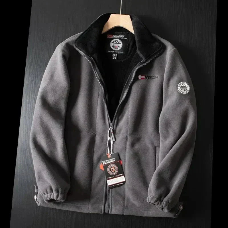 Warme Fleecejacke Herren mit Taschen Reißverschluss - BerlinGlamour