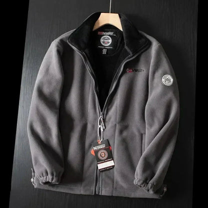 Warme Fleecejacke Herren mit Taschen Reißverschluss - BerlinGlamour