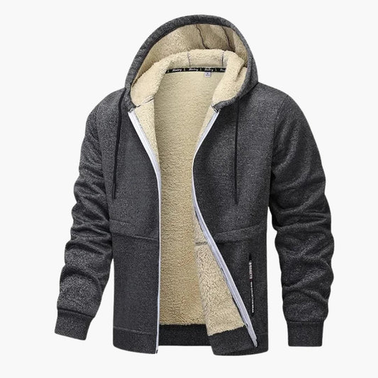 Fleecejacke für Herren mit Reißverschluss und langen Ärmeln 0