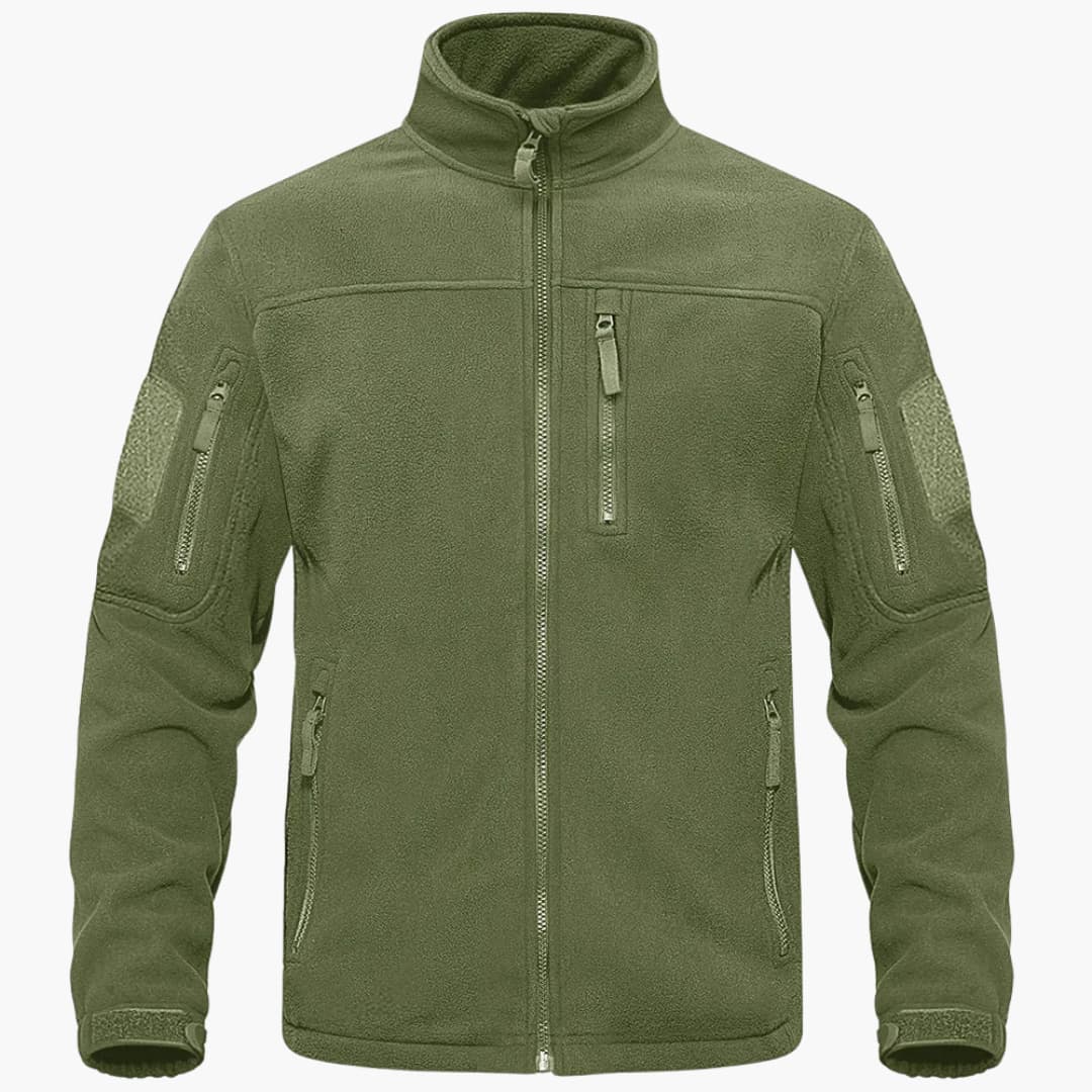 Fleecejacke für Herren mit Reißverschlusstaschen und Stehkragen 0