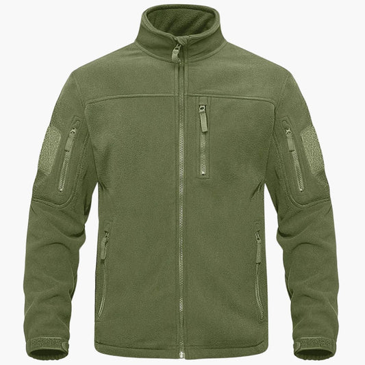 Fleecejacke für Herren mit Reißverschlusstaschen und Stehkragen 0