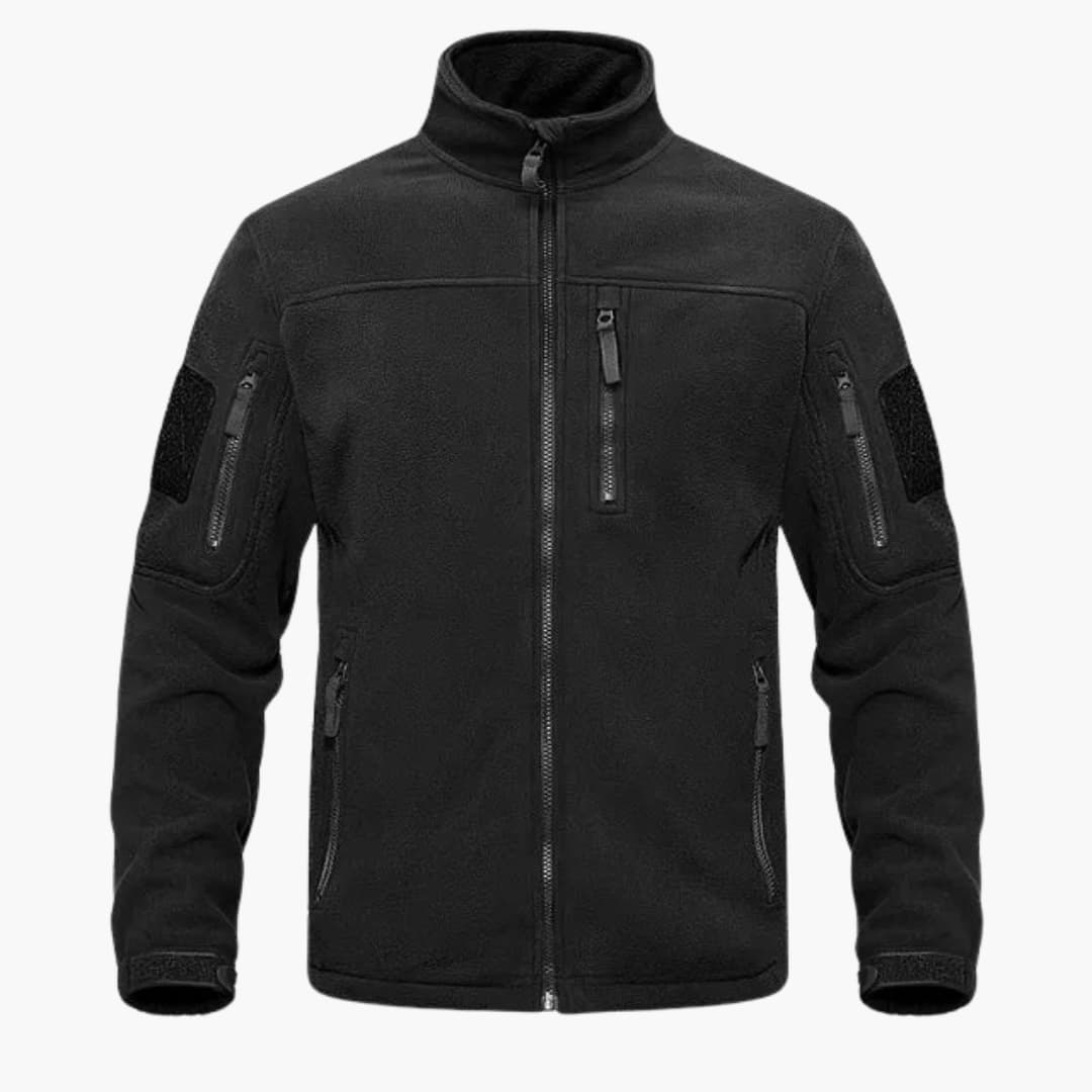 Fleecejacke für Herren mit Reißverschlusstaschen und Stehkragen 2