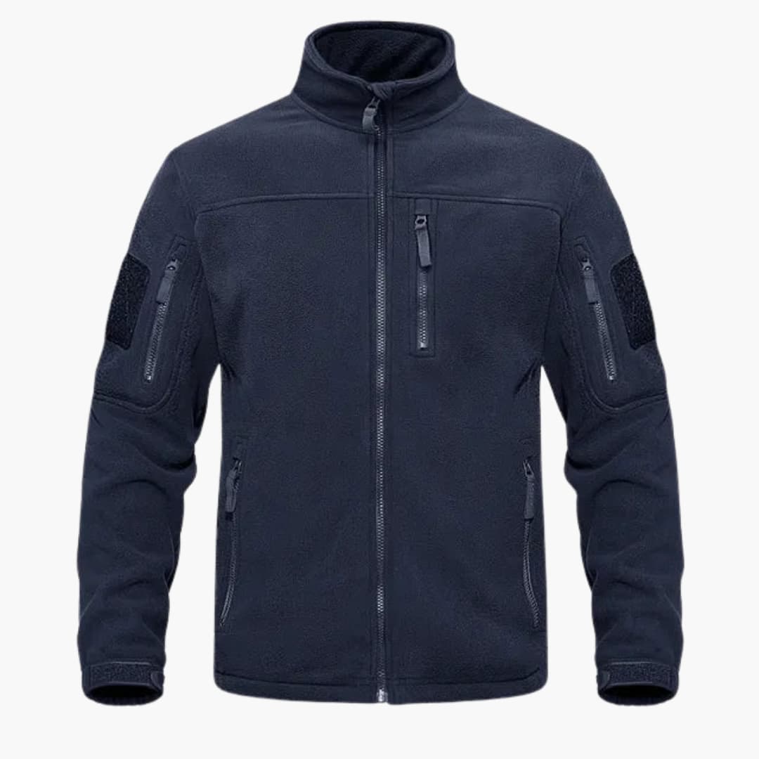 Fleecejacke für Herren mit Reißverschlusstaschen und Stehkragen 4