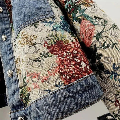 Bio-Baumwolle Jeansjacke Damen Cropped Öko-Freundlich