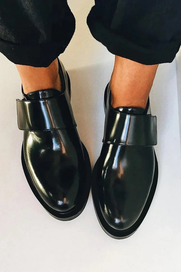 Schwarze Damenschuhe Glänzend Flach