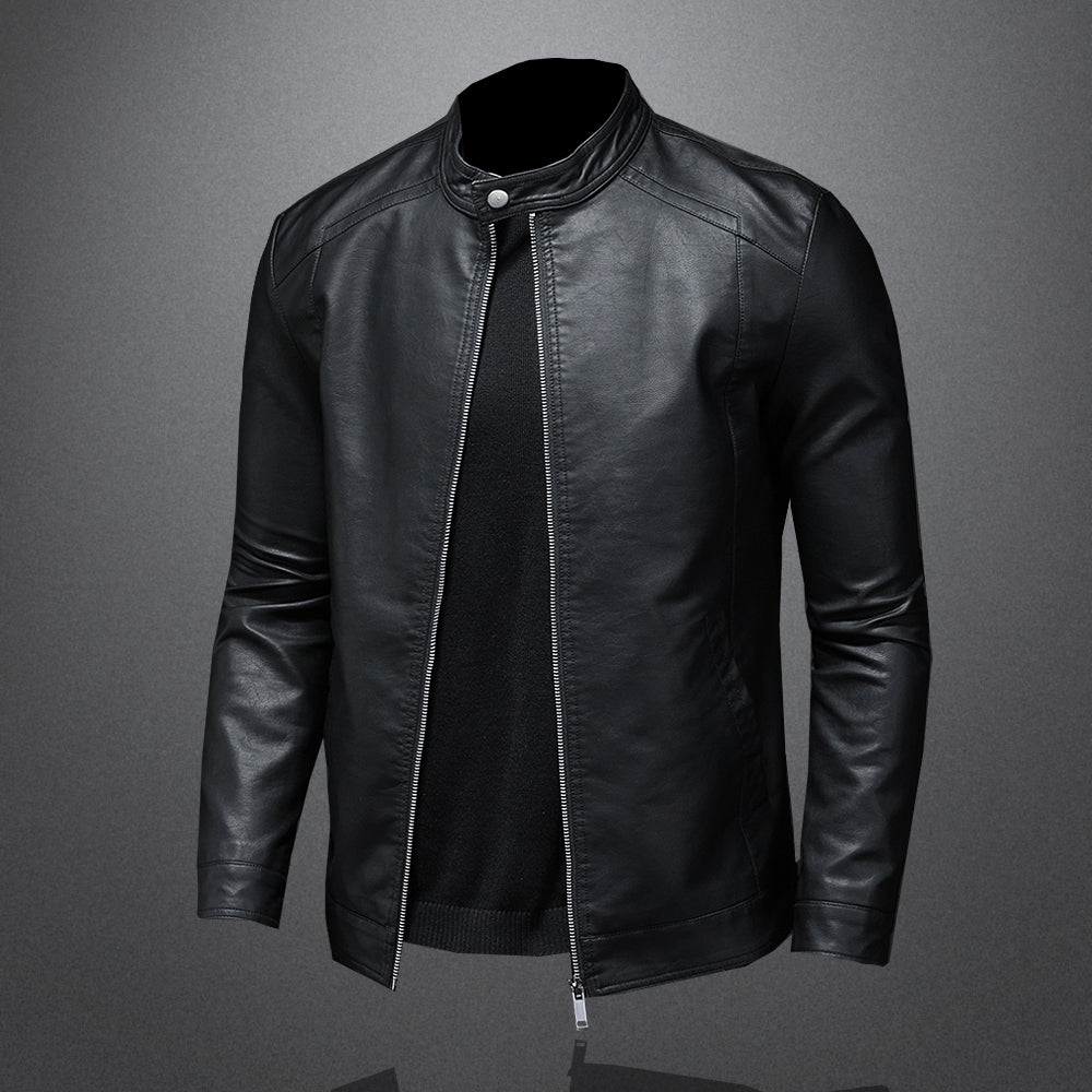 Leder Motorradjacke Schwarz Elegant - BerlinGlamour