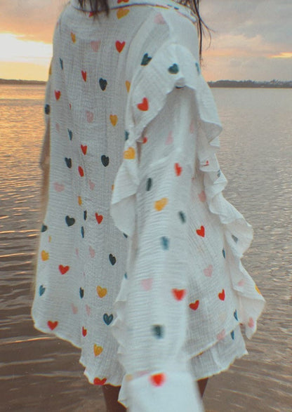 Herz-Print Zweiteiler Sommeroutfit Damen