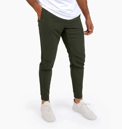 Freizeithosen | Kordelzug | Stretch | Slim Fit Jogger | Herrenhosen-Jäger Grün-XS-Chaps Herrenmode