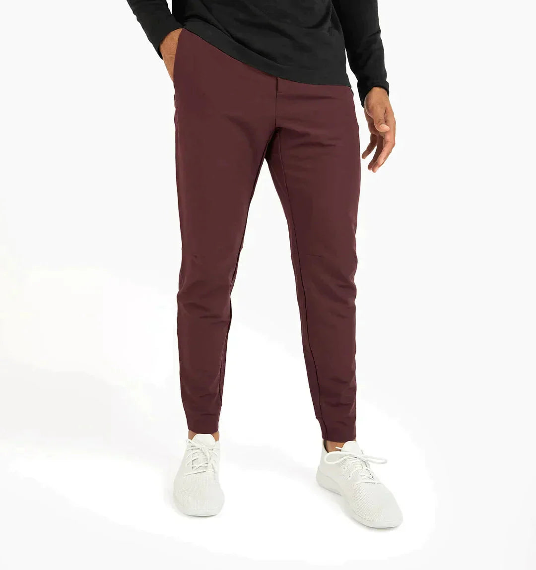 Freizeithosen | Kordelzug | Stretch | Slim Fit Jogger | Herrenhosen-Merlot-XS-Chaps Herrenmode