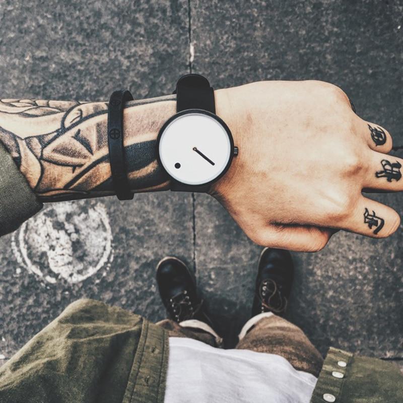 Herrenuhr Quarz Schwarz Luxus Designer Uhr Einfach