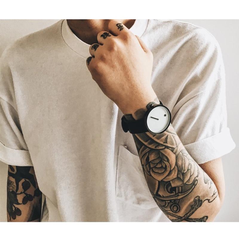 Herrenuhr Quarz Schwarz Luxus Designer Uhr Einfach