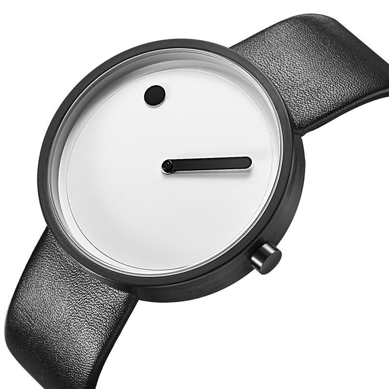 Herrenuhr Quarz Schwarz Luxus Designer Uhr Einfach