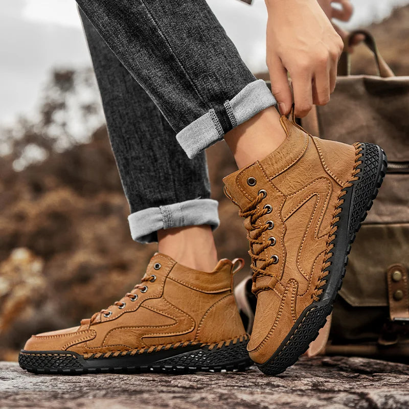Leder Wanderstiefel Herren Robust Wasserfest