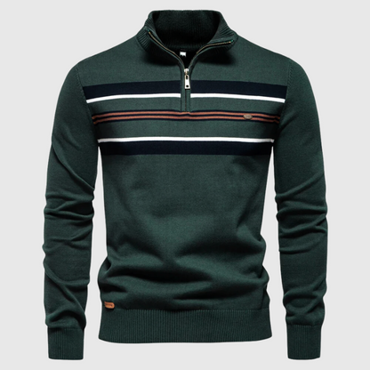 Herren Strickpullover Reißverschluss Modern Warm - BerlinGlamour