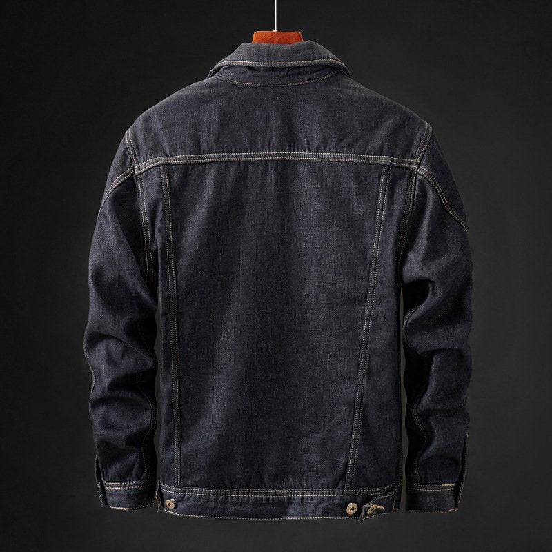 Herren Jeansjacke Warm Gefüttert Fleece