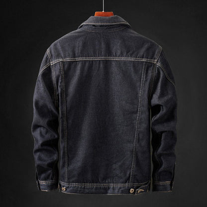 Herren Jeansjacke Warm Gefüttert Fleece