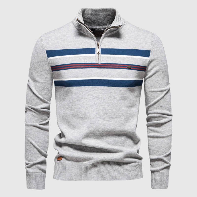 Herren Strickpullover Reißverschluss Modern Warm