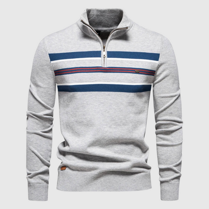Herren Strickpullover Reißverschluss Modern Warm