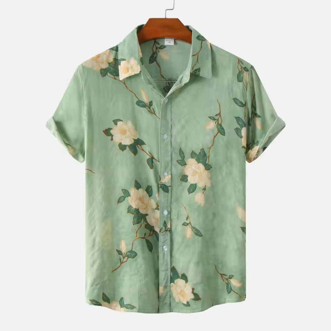 Leichtes Blumen Herren Sommerhemd