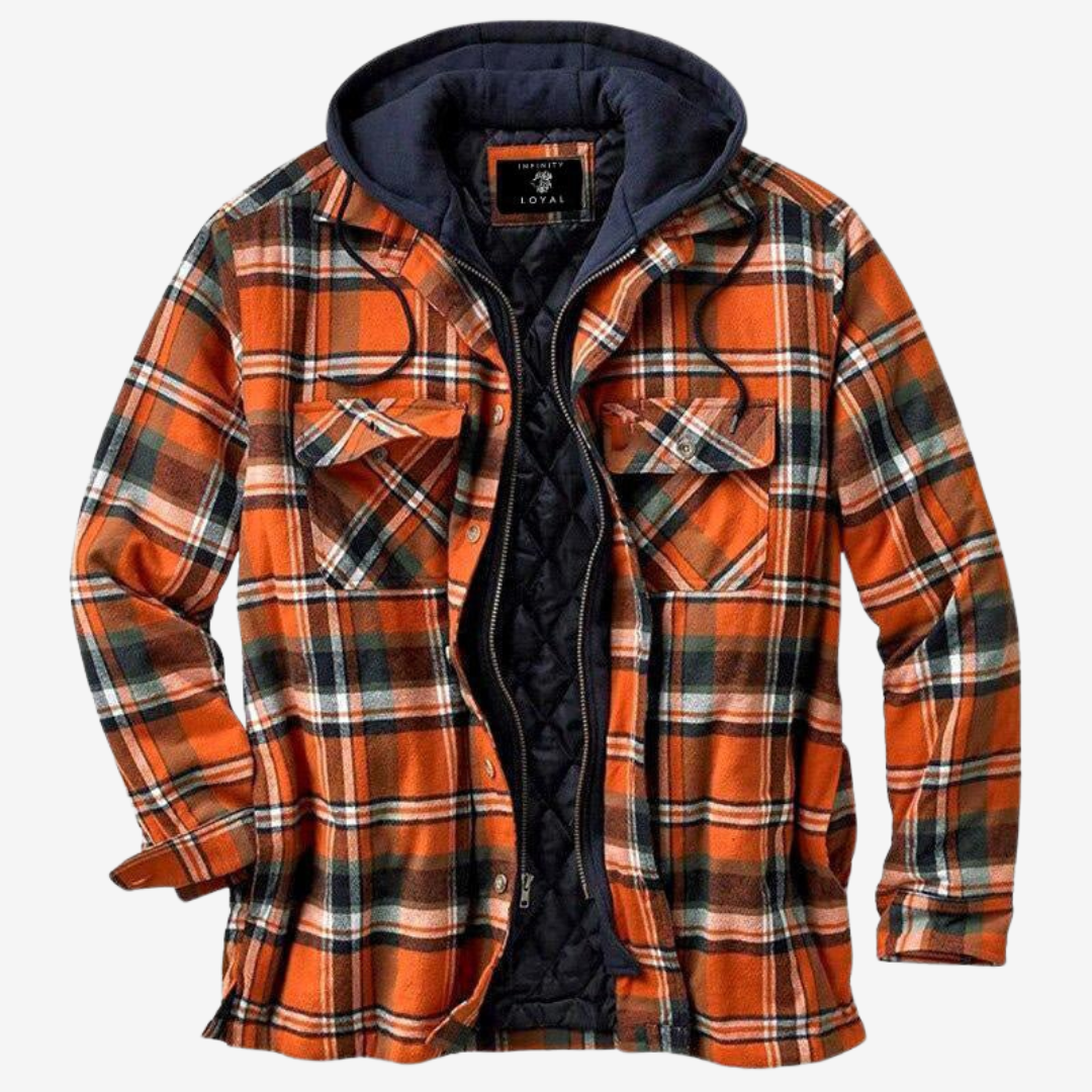 Herren Jacke Herbst Kariert Warm Elegant