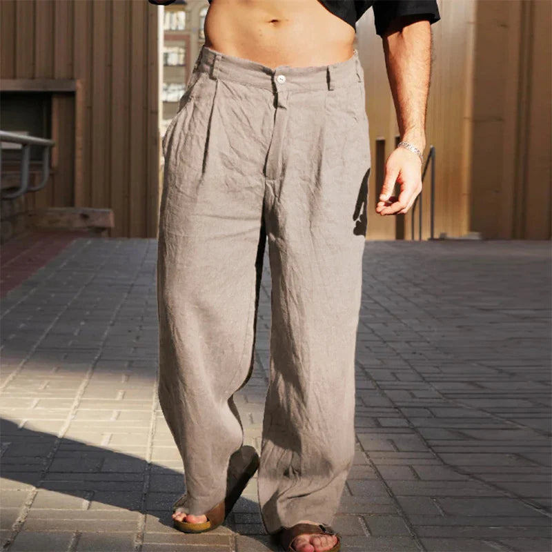 Bequeme Leinenhose für Herren Leicht Sommer
