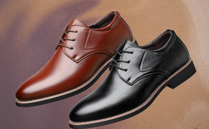 Herren Business Schuhe Elegant Lederschuhe Schwarz