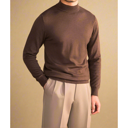 Herren Pullover Rollkragen Wolle Klassisch Elegante Qualität