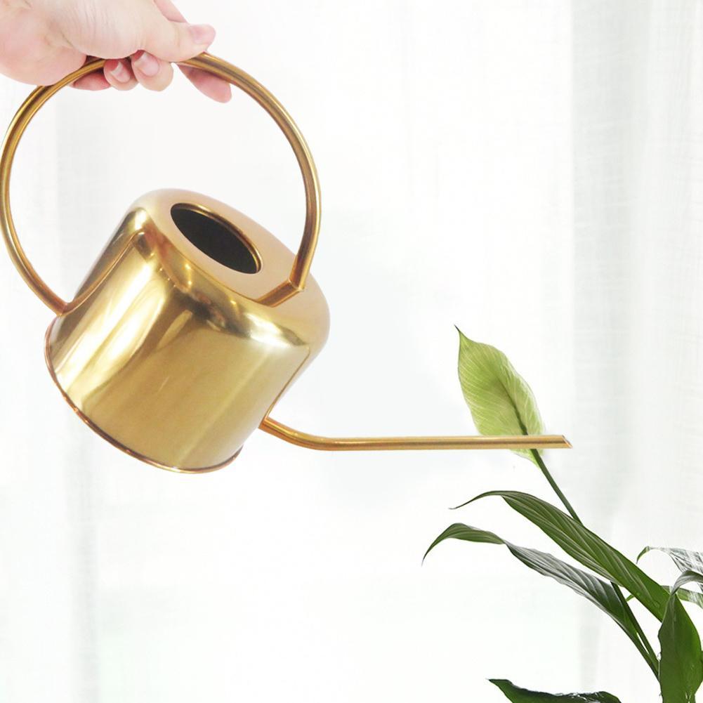 Elliptische Gießkanne Moderne Gartenkanne Edelstahl - BerlinGlamour