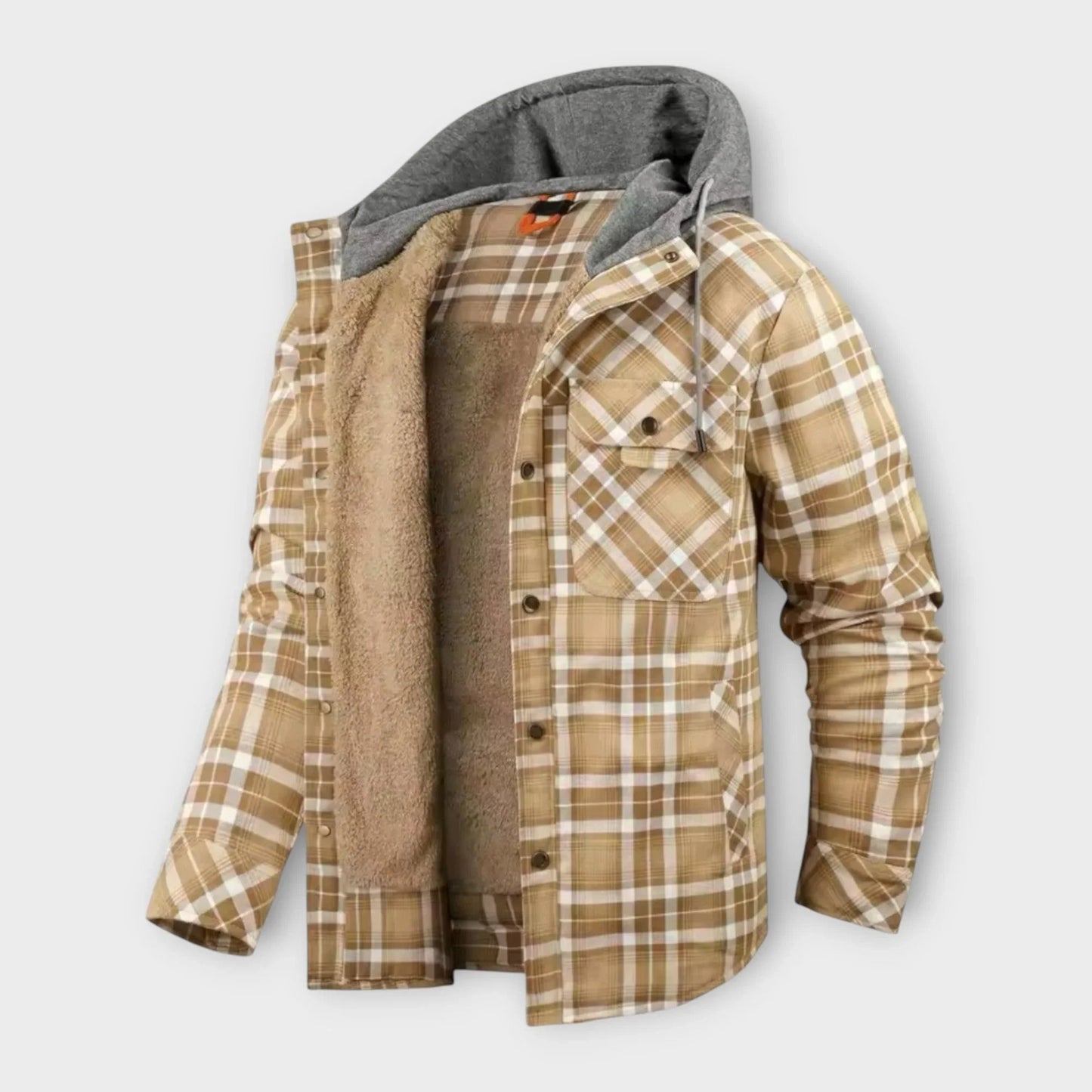 Gefütterte Flanelljacke für Herren 2