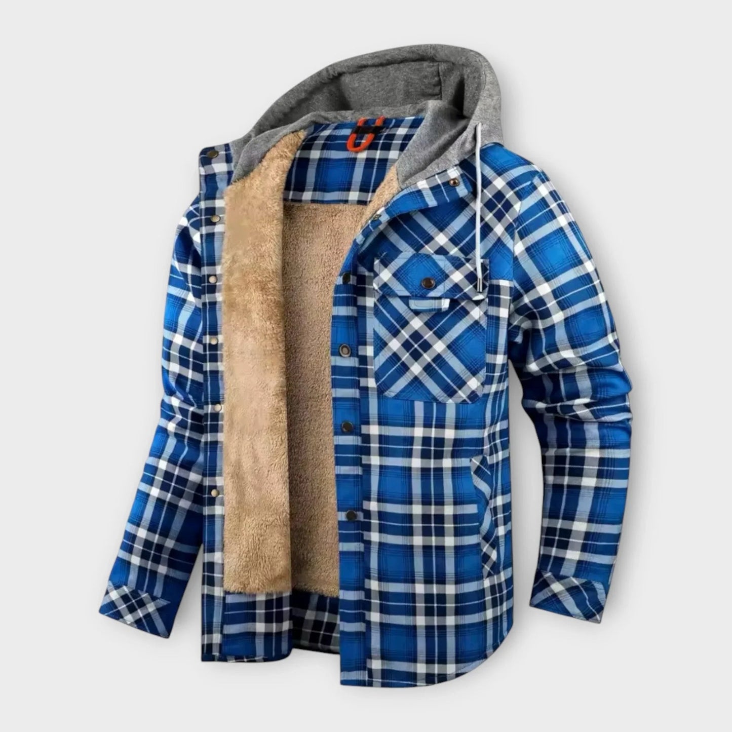 Gefütterte Flanelljacke für Herren 3