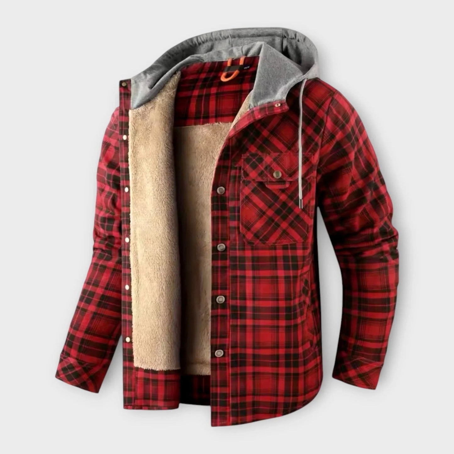 Gefütterte Flanelljacke für Herren 4