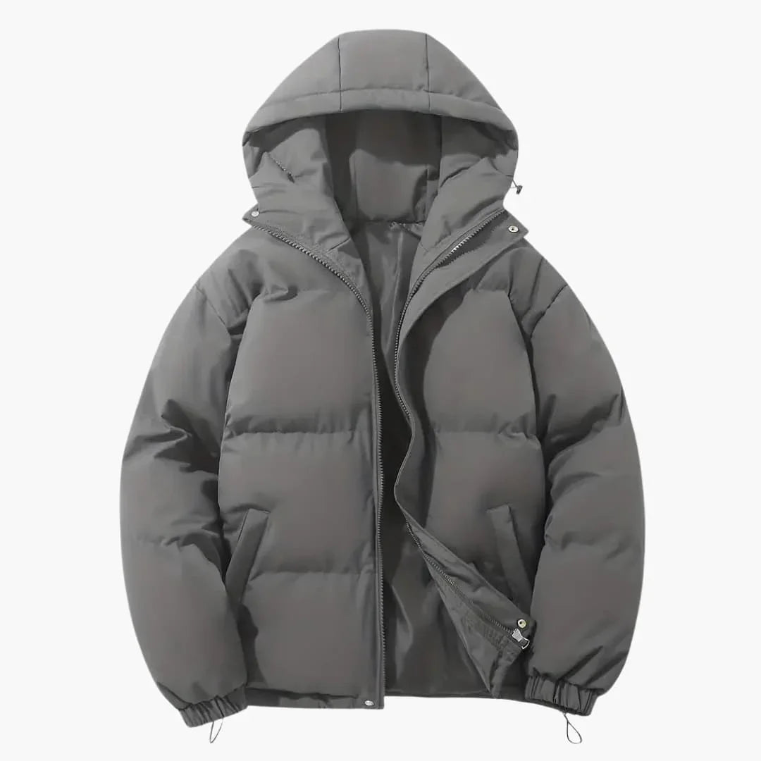 Gefütterte Kapuzen-Winterjacke für Herren 12