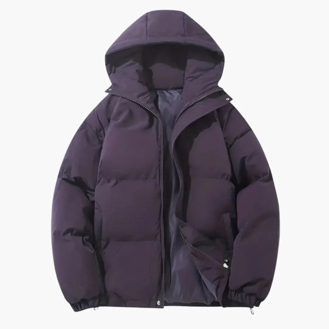 Gefütterte Kapuzen-Winterjacke für Herren 14